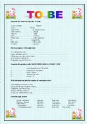 English Worksheet: BE