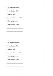 English Worksheet: 2nd conditional prompts