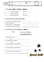 English Worksheet: present simple - questions