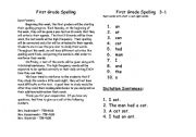 English Worksheet: Spelling List