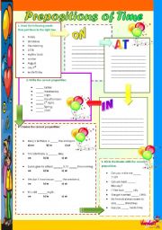 Prepositions of time