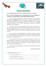 GREEN VOLUNTEERS / ENVIRONMENT