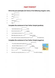 English worksheet: The Past Perfect Form