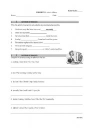 English worksheet: Adverbs of Manner