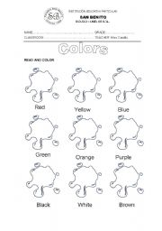 English Worksheet: Colors