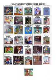 English Worksheet: CARTOONS/PRESENT CONTINUOUS