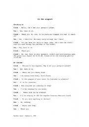 English Worksheet: At the airport dialogue