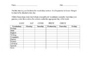 English worksheet: Spelling Practice Chart