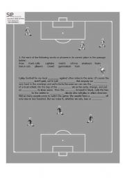 English Worksheet: fottball field vocabulary