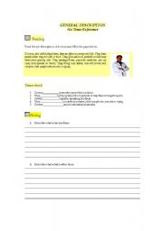 English worksheet: Present Simple Tense- No Time Reference
