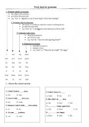 English Worksheet: personal pronouns worksheet