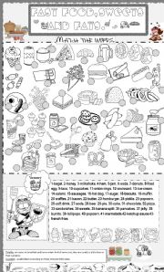 English Worksheet: fast food,sweets and fats.