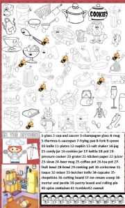 English Worksheet: kitchen objects