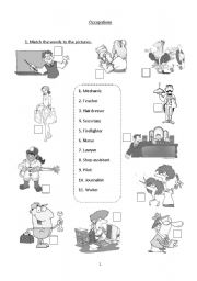 English Worksheet: jobs