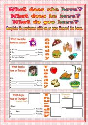 English Worksheet: Eating Habits