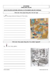 English Worksheet: PAST CONTINUOUS PRACTICE
