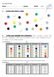 English Worksheet: colors 