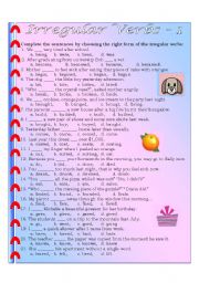 Irregular Verbs multiple choice 1