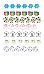 English Worksheet: stickers
