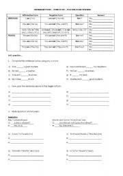 English Worksheet: VERB TO BE EXERCISES