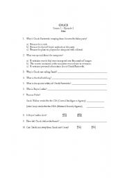 English worksheet: Chuck Episode 1