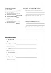 English worksheet: Past Simple