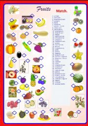 Fruits - Matching activity**fully editable.