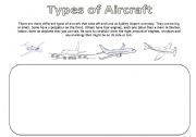 English Worksheet: Types of Aircraft