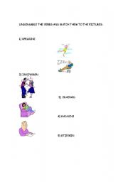 English Worksheet: what are they doing?