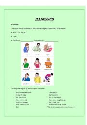 English Worksheet: Giving advice when sick