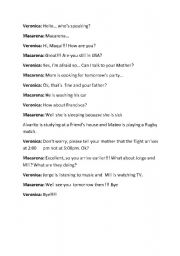 English Worksheet: Phone Conversation