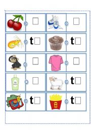 English worksheet: Sh and Ch sounds, Phonetics Dominoes