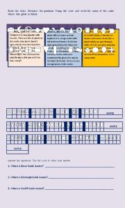 English Worksheet: DECIPHERING CODES - READING COMPREHENSION