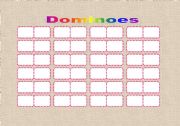 English worksheet: DOMINOES template