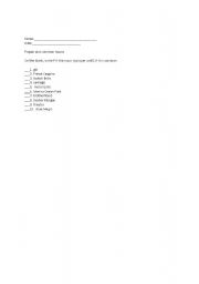 English Worksheet: proper and common nouns