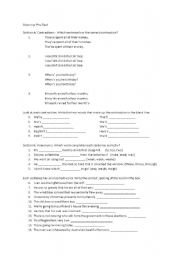 English Worksheet: grammar pre test