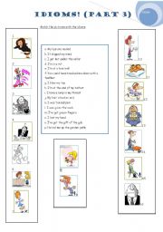 English Worksheet: Idioms Part 3/3