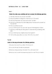 English worksheet: Electrical Storm by U2 - Using the clip of the song