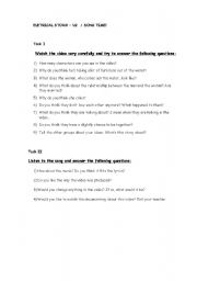English Worksheet: Electrical Storm by U2 - Using the clip of the song