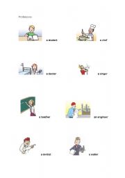 English worksheet: Professions