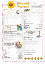 English Worksheet: Present Perfect exercises