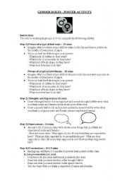 English worksheet: Gender Roles Poster