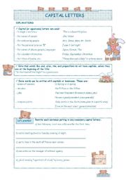 English Worksheet: Capital Letters