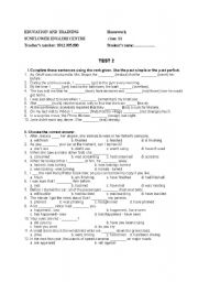 English Worksheet: bai tap
