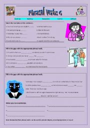 English Worksheet: Phrasal verbs 6