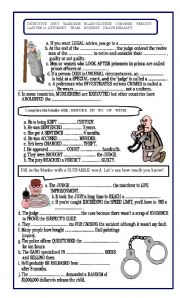 English Worksheet: Project on CRIME and PUNISHMENT - Part 2 -