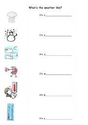 English Worksheet: Weather Conditions