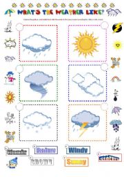 English Worksheet: Whats the weather like?