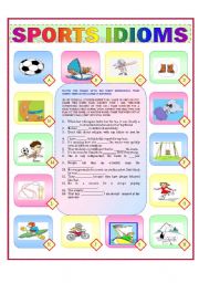 English Worksheet: SPORTS  IDIOMS