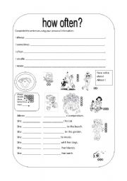 English Worksheet: How often?